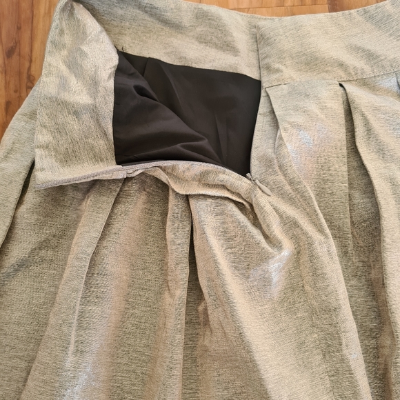 REVIEW Grey Silver Glitter 12 Plaid Pleated Quilted Fit Flare Mini School Skirts - Picture 3 of 5